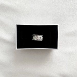 Free People Silver Textured Moon Phase Ring